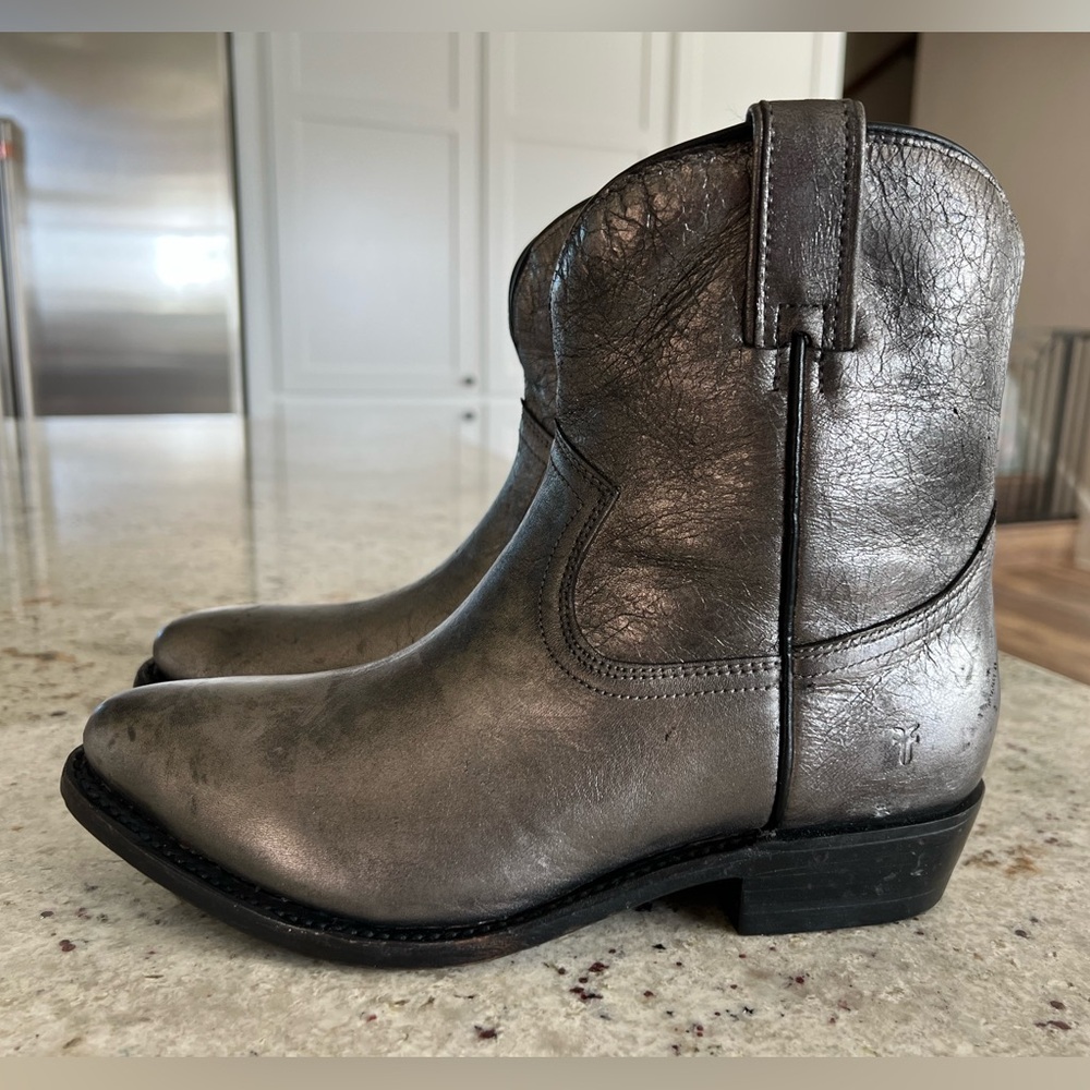 Frye Metallic Ankle Boots